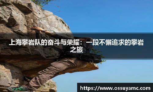 上海攀岩队的奋斗与荣耀：一段不懈追求的攀岩之旅