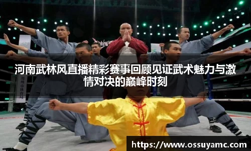 河南武林风直播精彩赛事回顾见证武术魅力与激情对决的巅峰时刻
