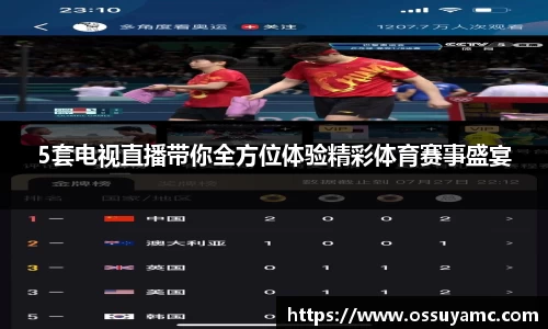 5套电视直播带你全方位体验精彩体育赛事盛宴