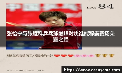 张怡宁与张继科乒乓球巅峰对决谁能称霸赛场荣耀之路