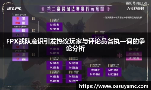 FPX战队意识引发热议玩家与评论员各执一词的争论分析