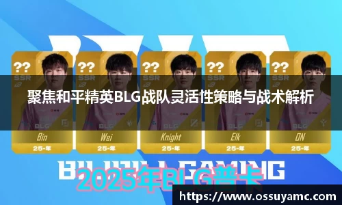 聚焦和平精英BLG战队灵活性策略与战术解析